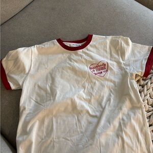 Parke Valentine's Collection White Tee with Red Accents